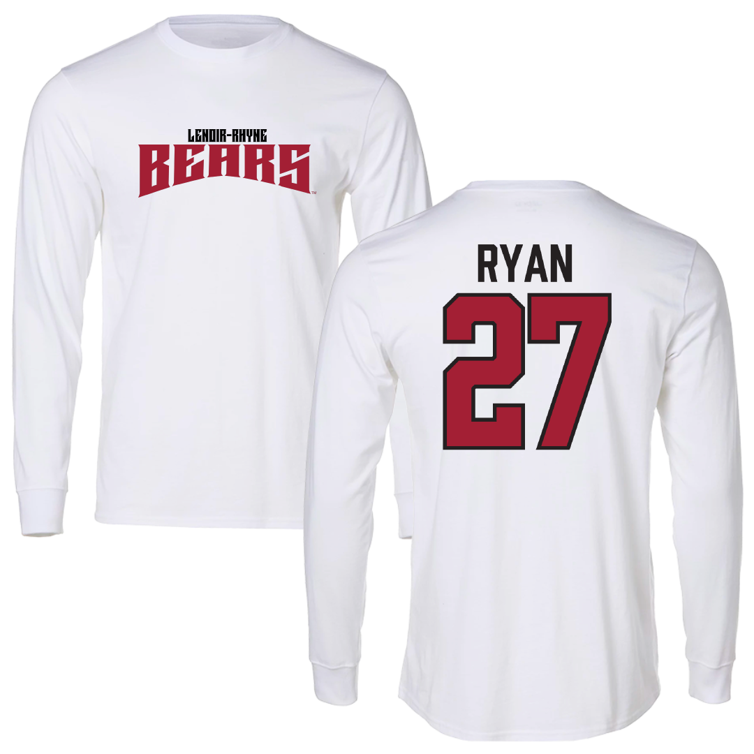 Lenoir-Rhyne University Lacrosse White Classic Performance Long Sleeve - #27 Joey Ryan
