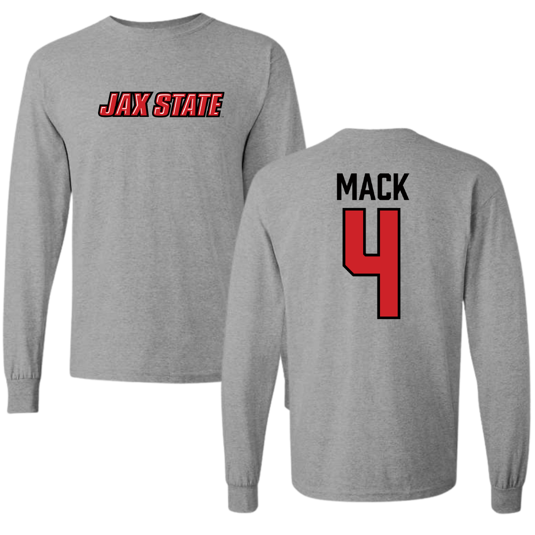 Jacksonville State University Football Sport Gray Long Sleeve - #4 Jabari Mack