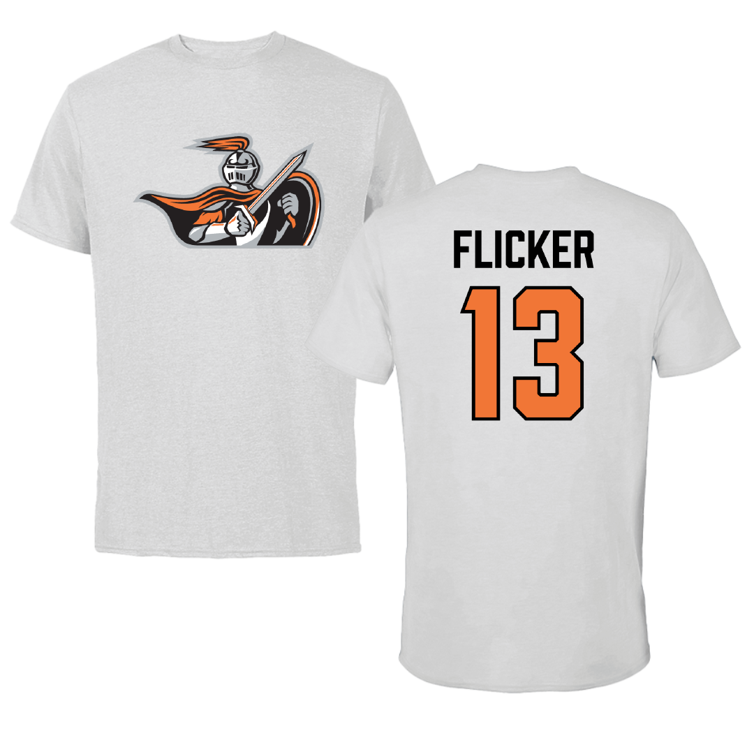 Heidelberg University Football Light Gray Performance Tee - #13 Mason Flicker