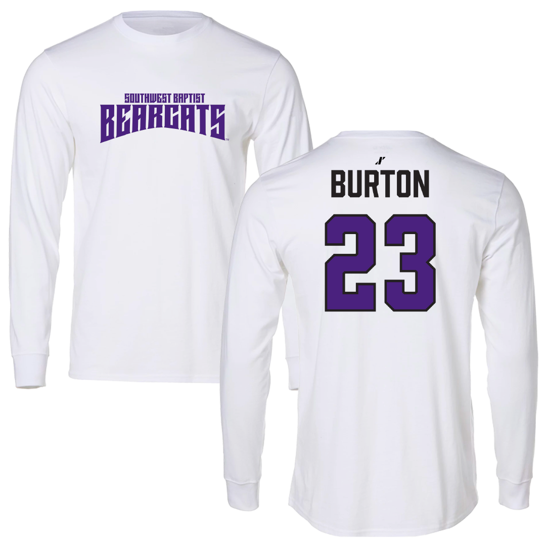 Southwest Baptist University Soccer White Classic Performance Long Sleeve - #23 Emma Burton
