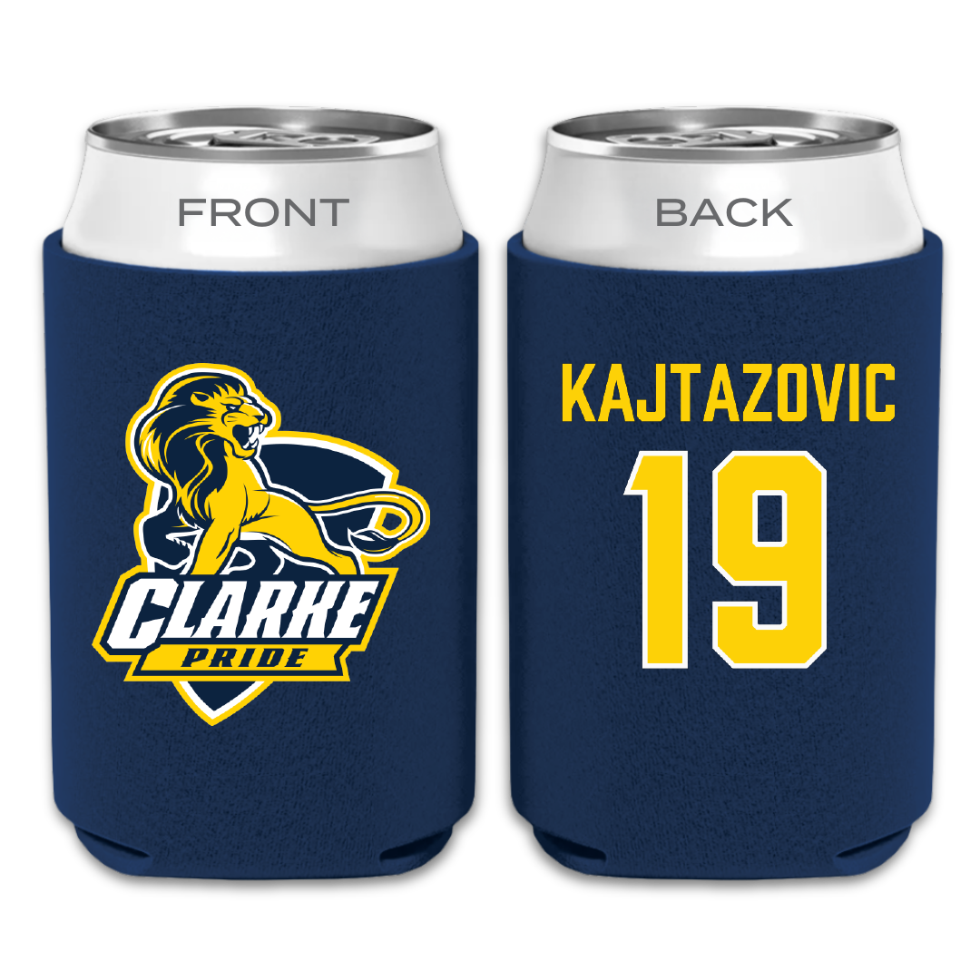 Clarke University Soccer Navy Can Cooler - #19 Esmeralda Kajtazovic