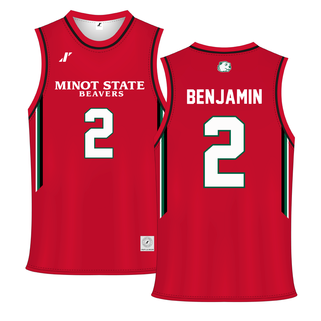 Minot State University Red Basketball Jersey - #2 Deuce Benjamin