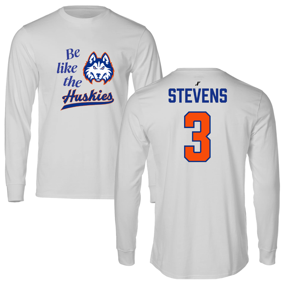 Houston Christian University Volleyball Light Gray Be Like Us Long Sleeve - #3 Savanna Stevens