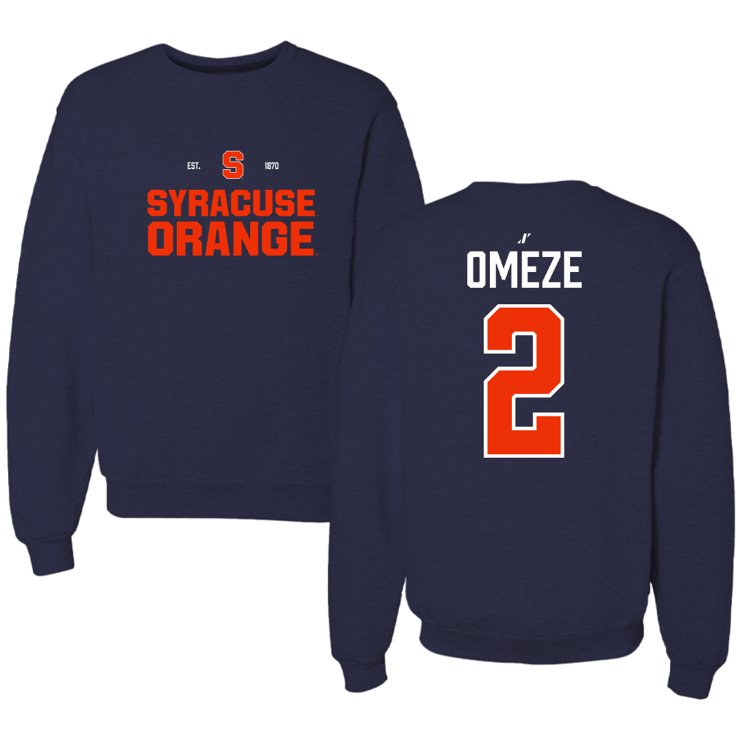 Syracuse University Soccer Navy General Crewneck - #2 Chimere Omeze