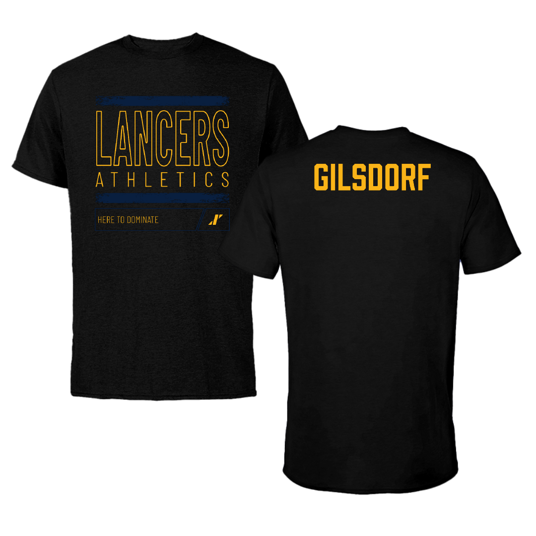 Mount Marty University Golf Black Dominate Performance Tee - Kalee Gilsdorf