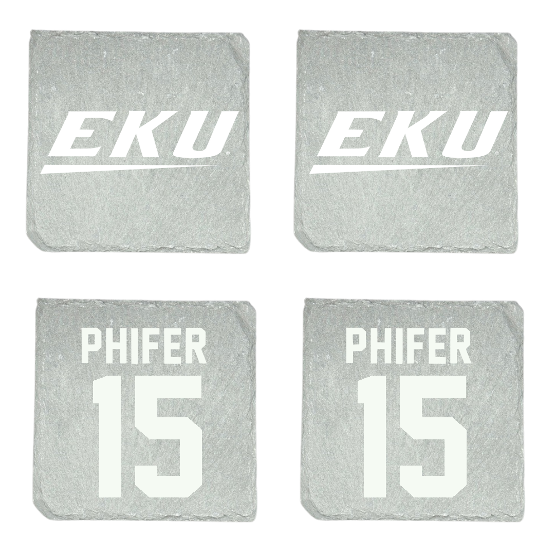 Eastern Kentucky University Soccer Stone Coaster (4 Pack)  - #15 Rachel Phifer