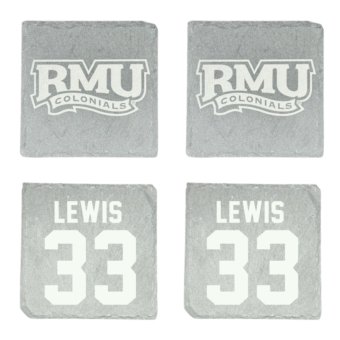 Robert Morris University Soccer Stone Coaster (4 Pack)  - #33 Christopher Lewis