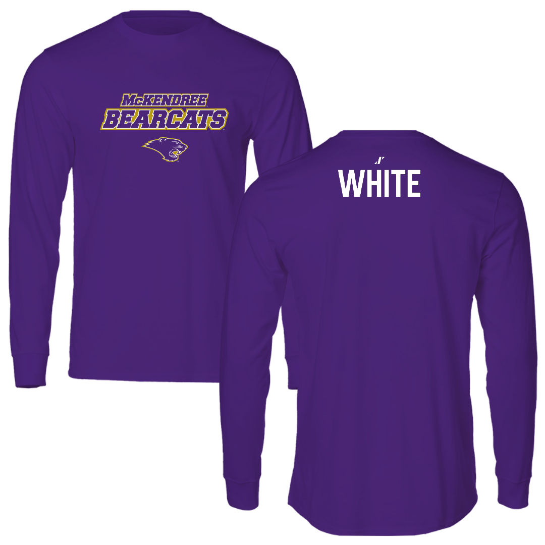 McKendree University Cheer Purple General Performance Long Sleeve - Kennedi White