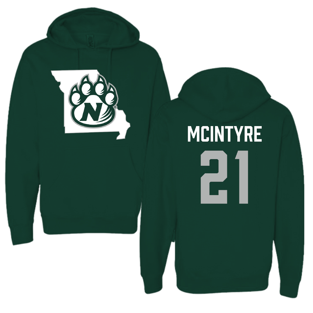 Northwest Missouri State University Baseball Forest Green State Hoodie - #21 Dylan McIntyre
