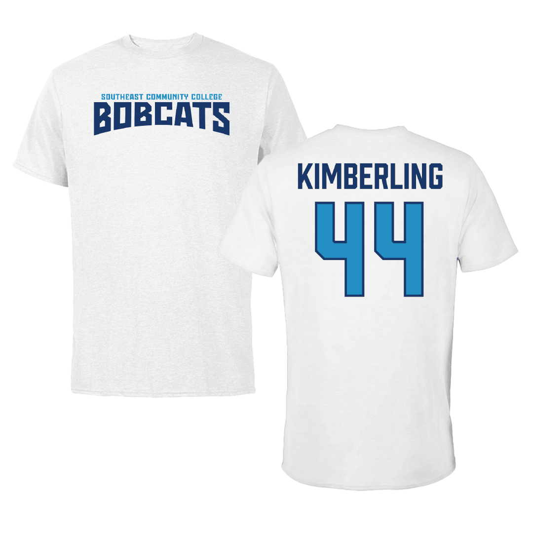 Southeast Community College Baseball White Classic Performance Tee - #44 Sawyer Kimberling
