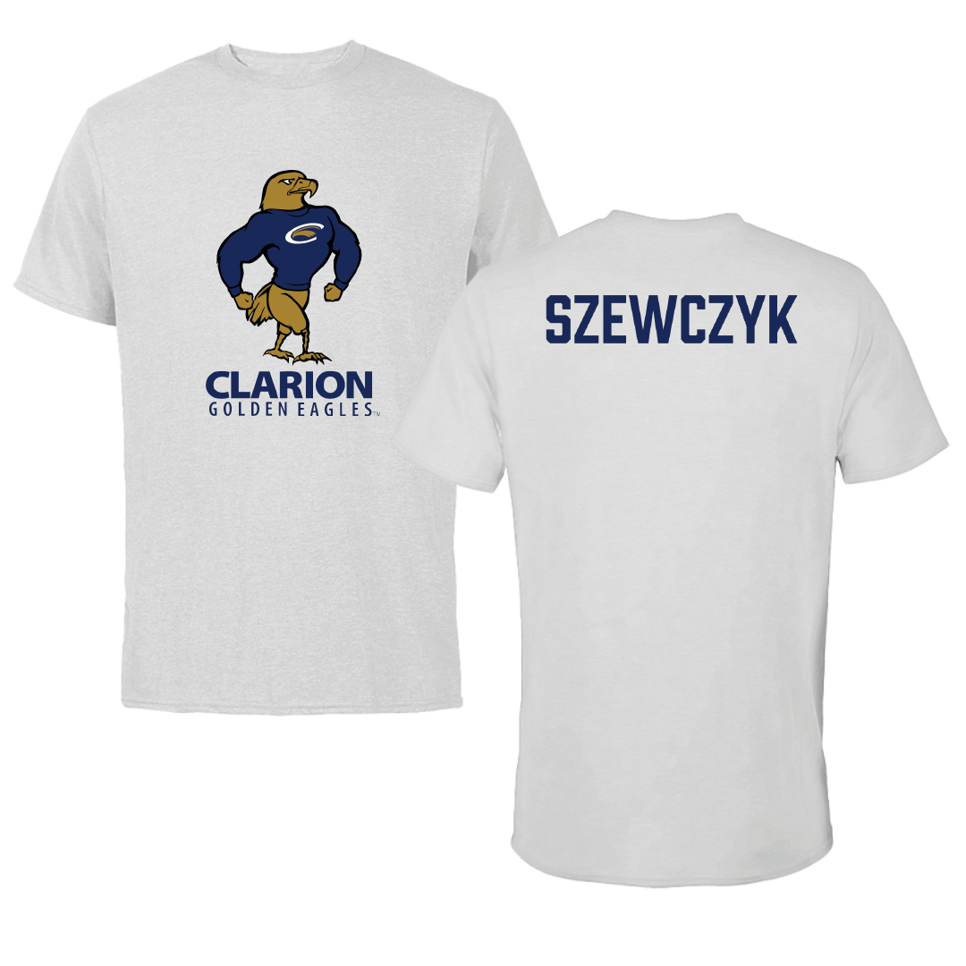 PennWest Clarion Wrestling Light Gray Performance Tee - Ky Szewczyk