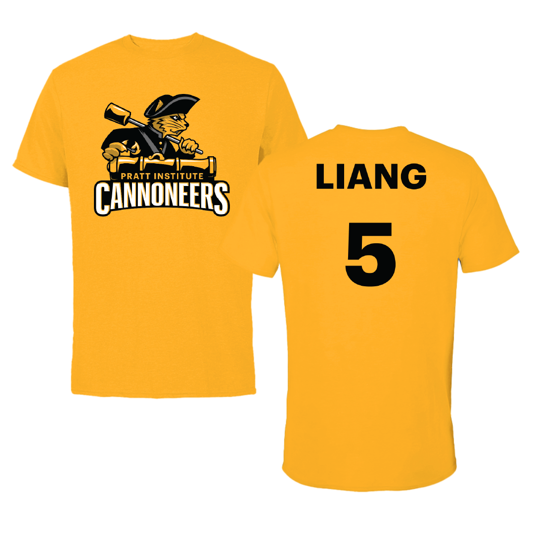 Pratt Institute Volleyball (M) Gold Tee - #5 Raymond Liang