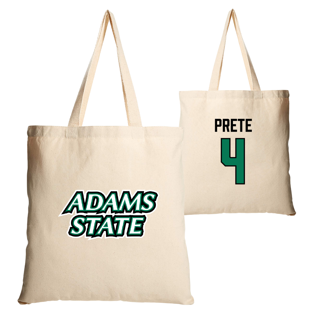 Adams State University Soccer Tan Canvas Tote Bag - #4 Brianna Prete
