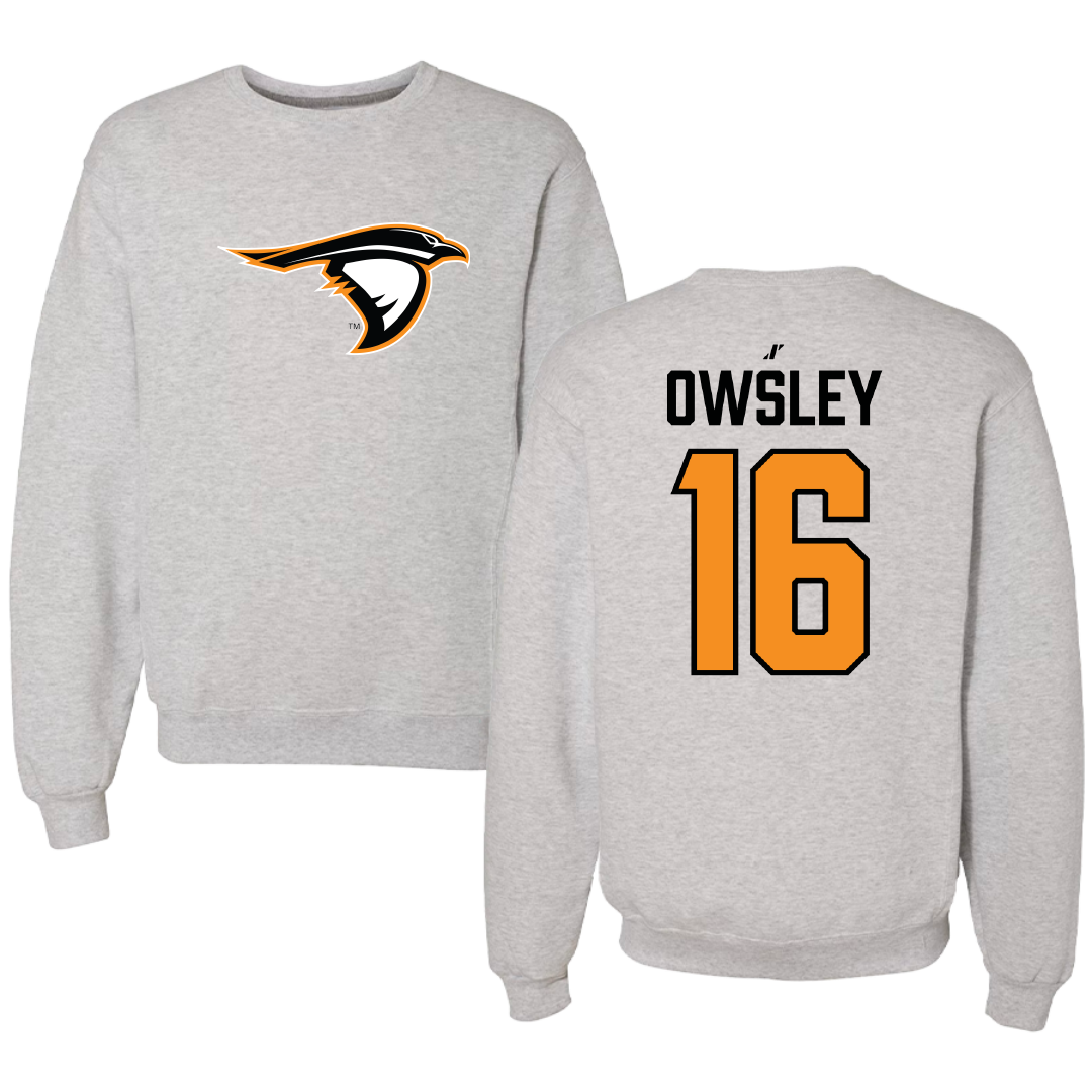 Anderson University (Indiana) Baseball Light Gray Crewneck - #16 Gavin Owsley