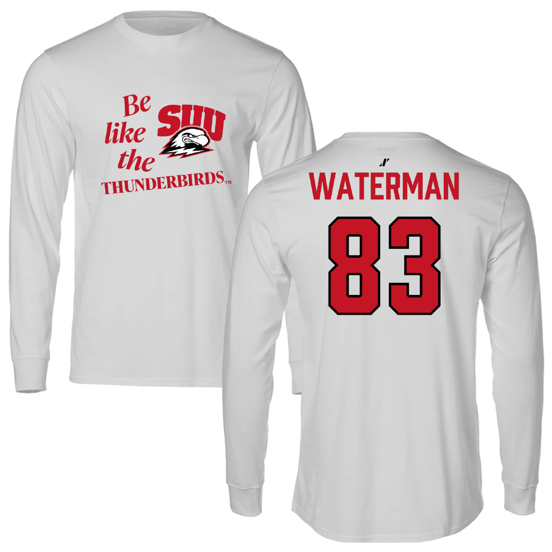Southern Utah University Football Light Gray Be Like Us Long Sleeve - #83 Bryson Waterman