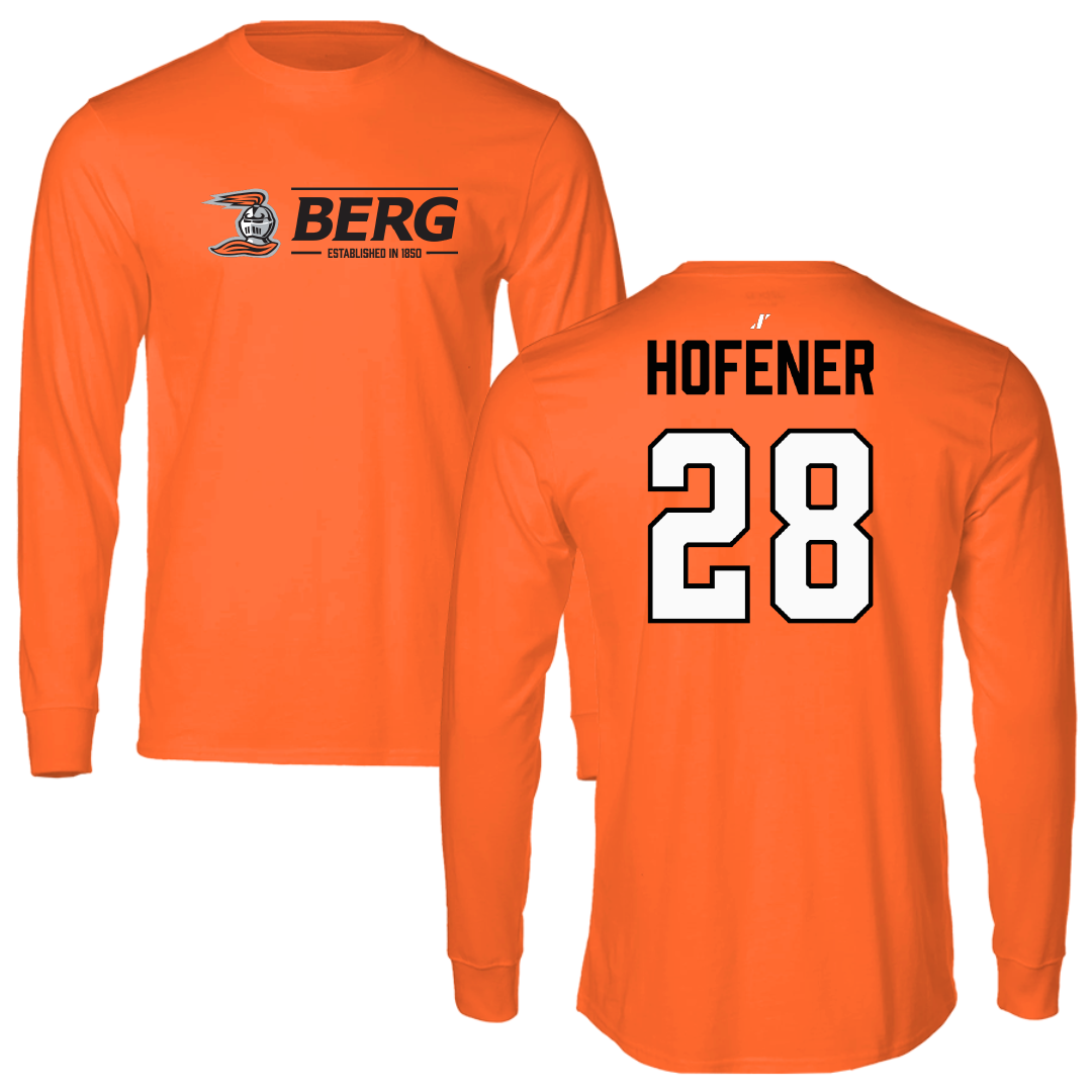 Heidelberg University Baseball Orange General Performance Long Sleeve - #28 Nick Hofener