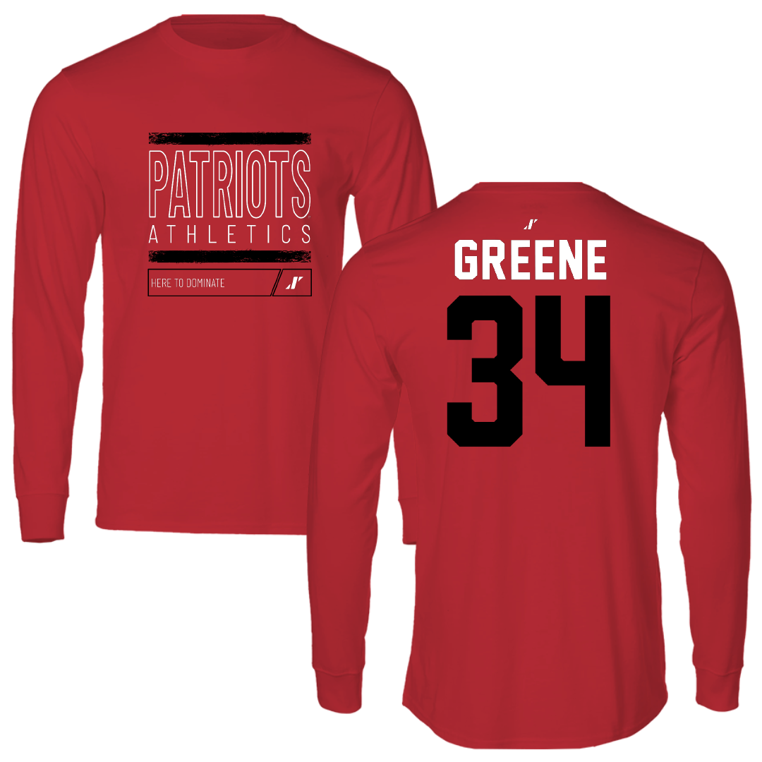 Dallas Baptist University Soccer Red Dominate Performance Long Sleeve - #34 Ava Greene