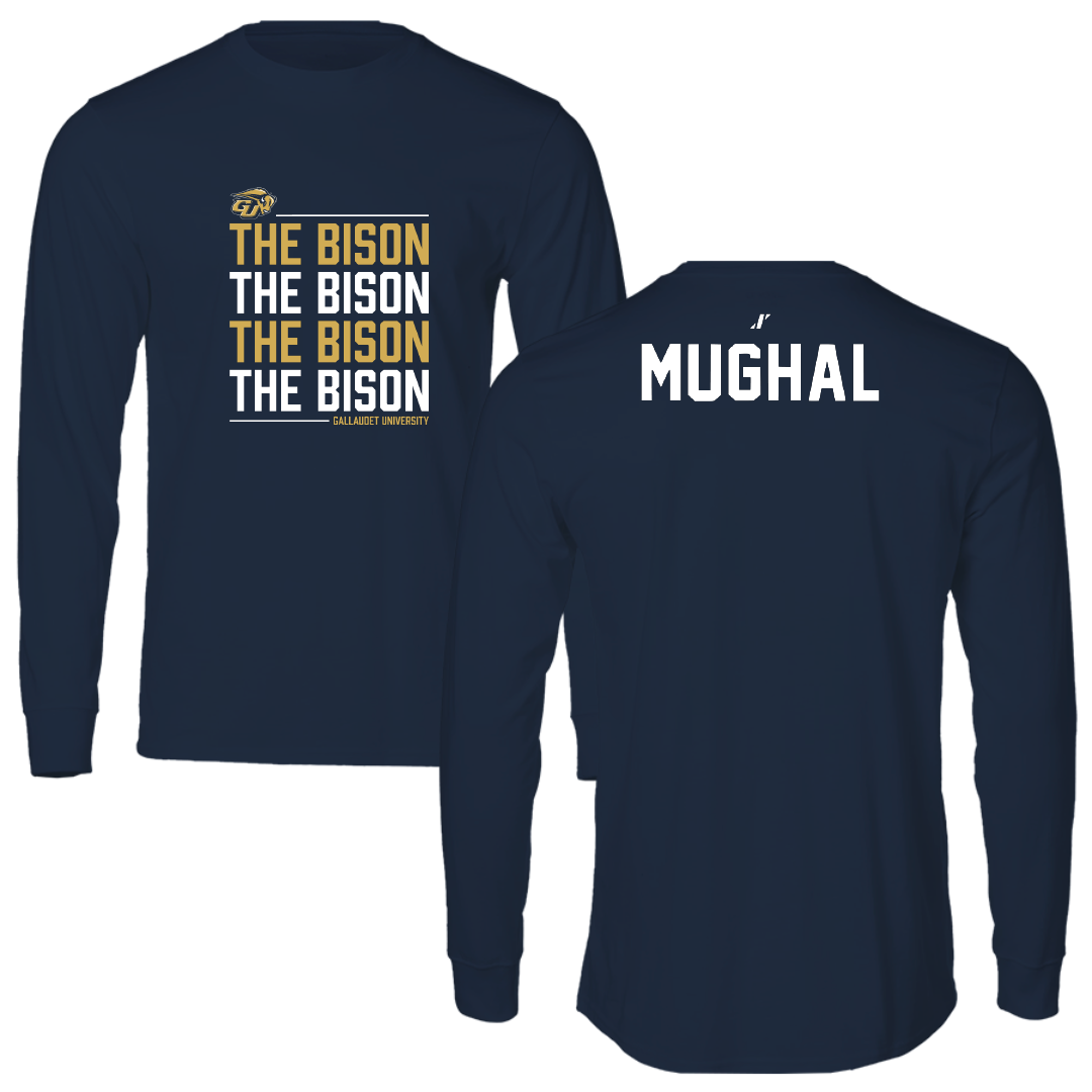 Gallaudet University TF and XC Navy General Performance Long Sleeve - Awais Mughal