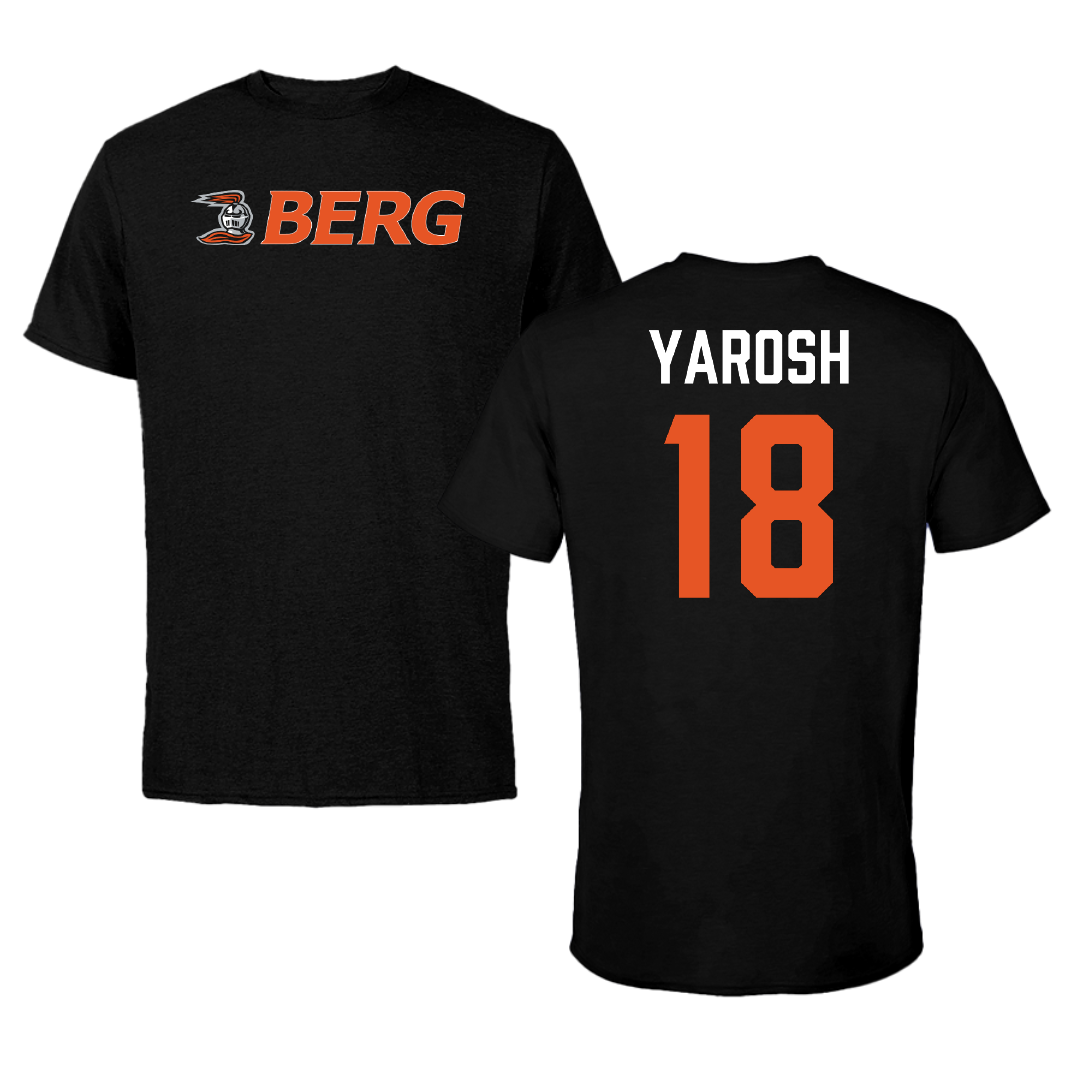 Heidelberg University Lacrosse (M) Black Performance Tee - #18 MJ Yarosh