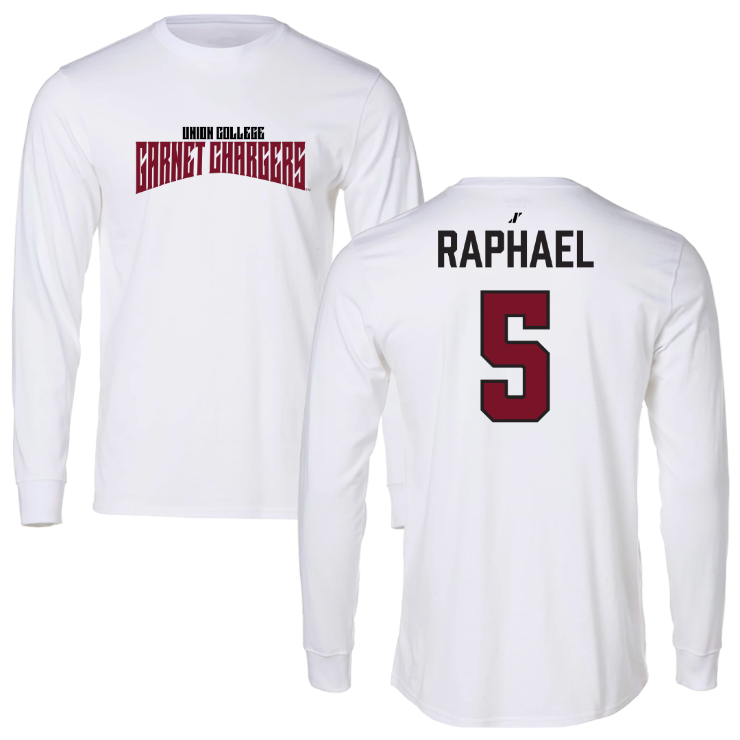 Union College Baseball White Classic Long Sleeve - #5 Benjamin Raphael