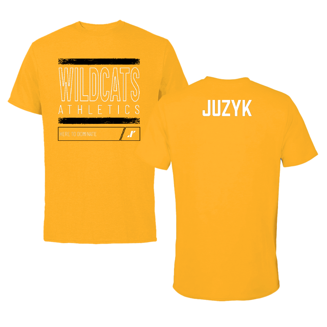 Wayne State College (Nebraska) TF and XC Gold Dominate Tee - Vendell Juzyk