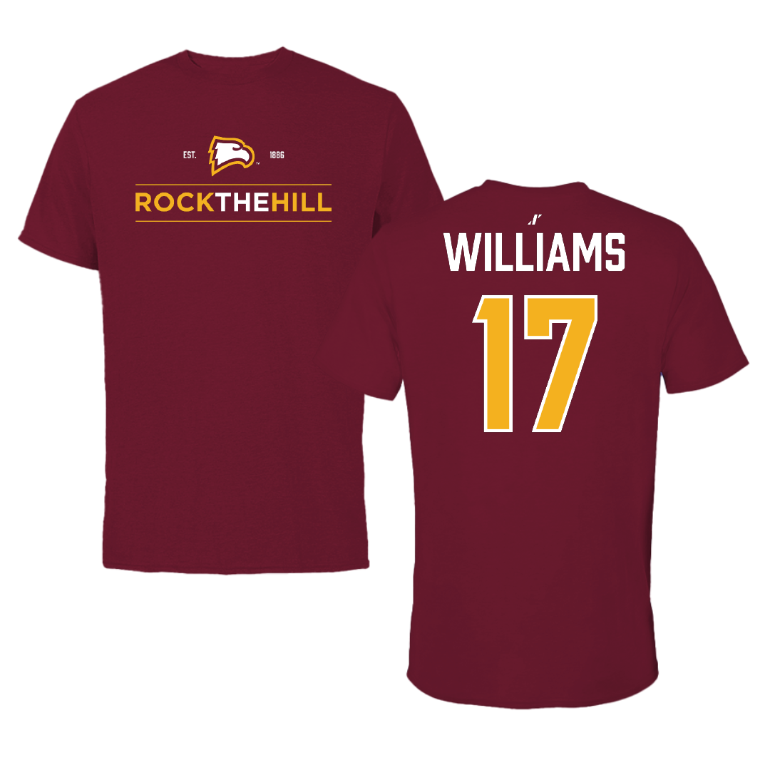 Winthrop University Soccer Garnet General Tee - #17 Mathew Williams