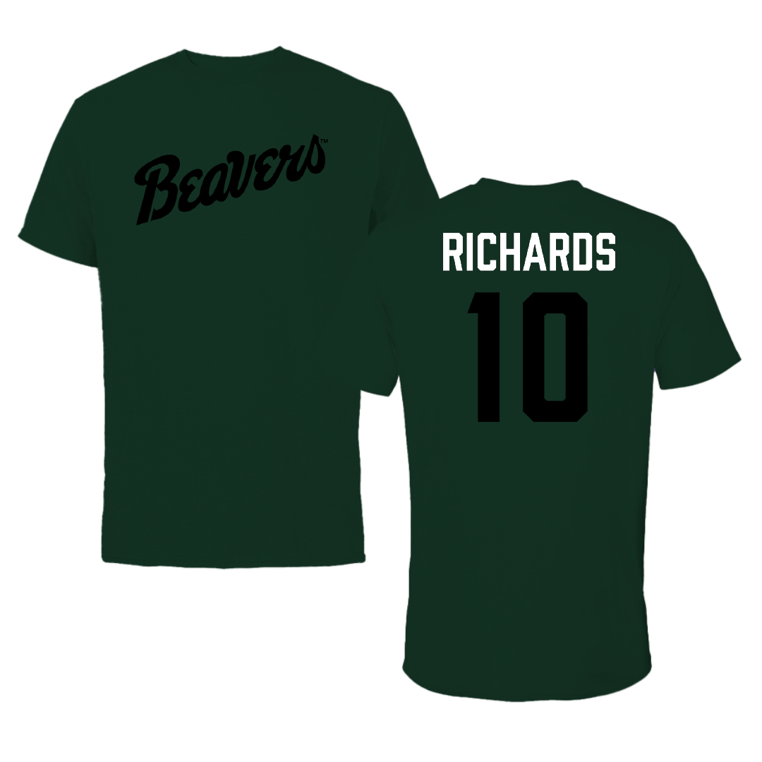 Bemidji State University Softball Green Performance Tee - #10 Calleigh Richards