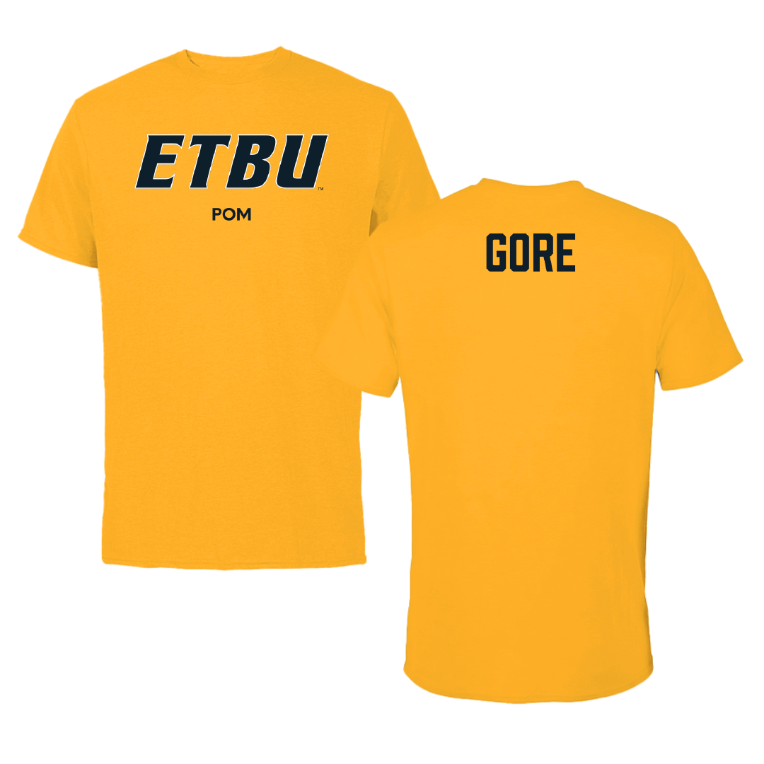 East Texas Baptist University POM Gold Tee - Mady Gore