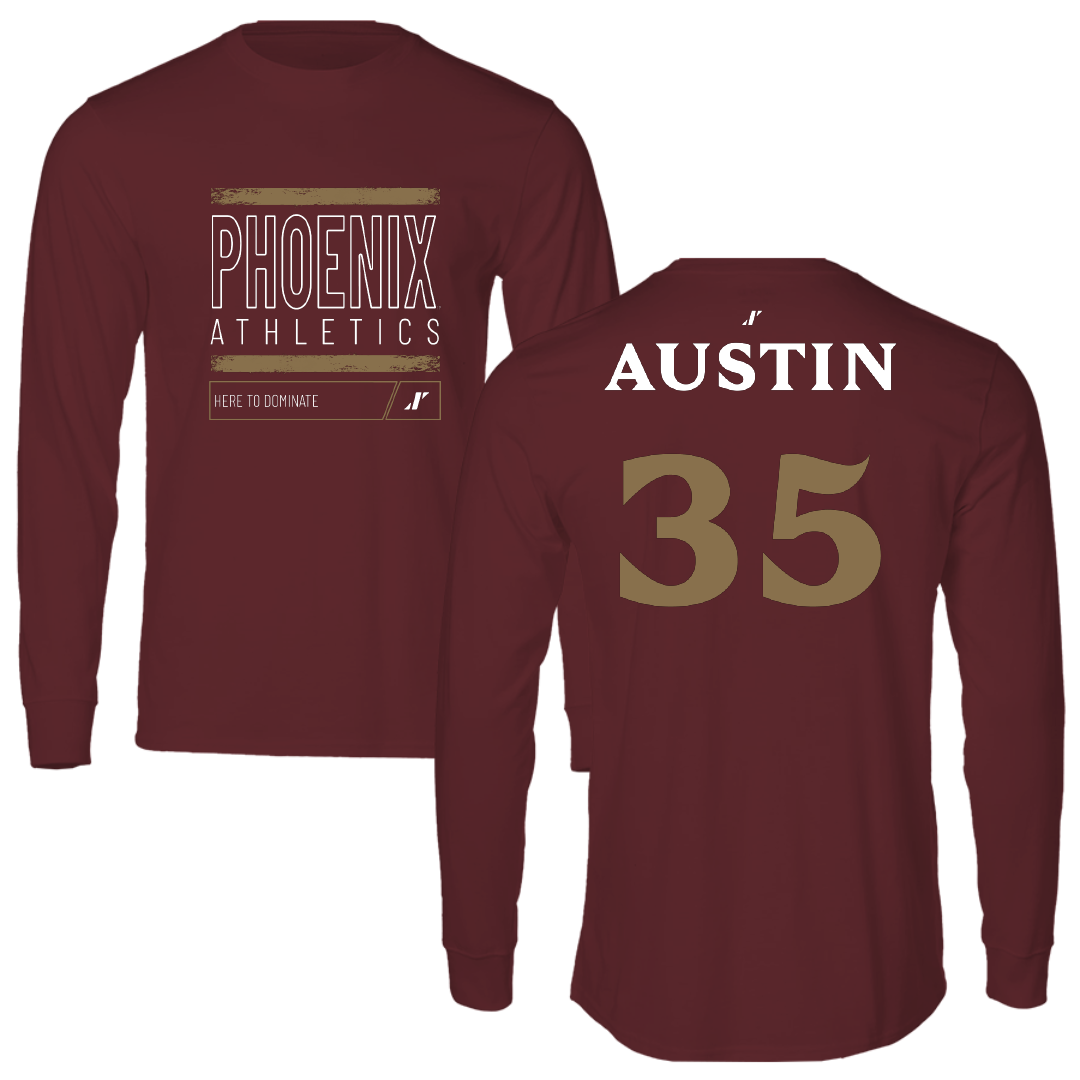 Elon University Lacrosse Maroon Dominate Long Sleeve - #35 Lillian Austin