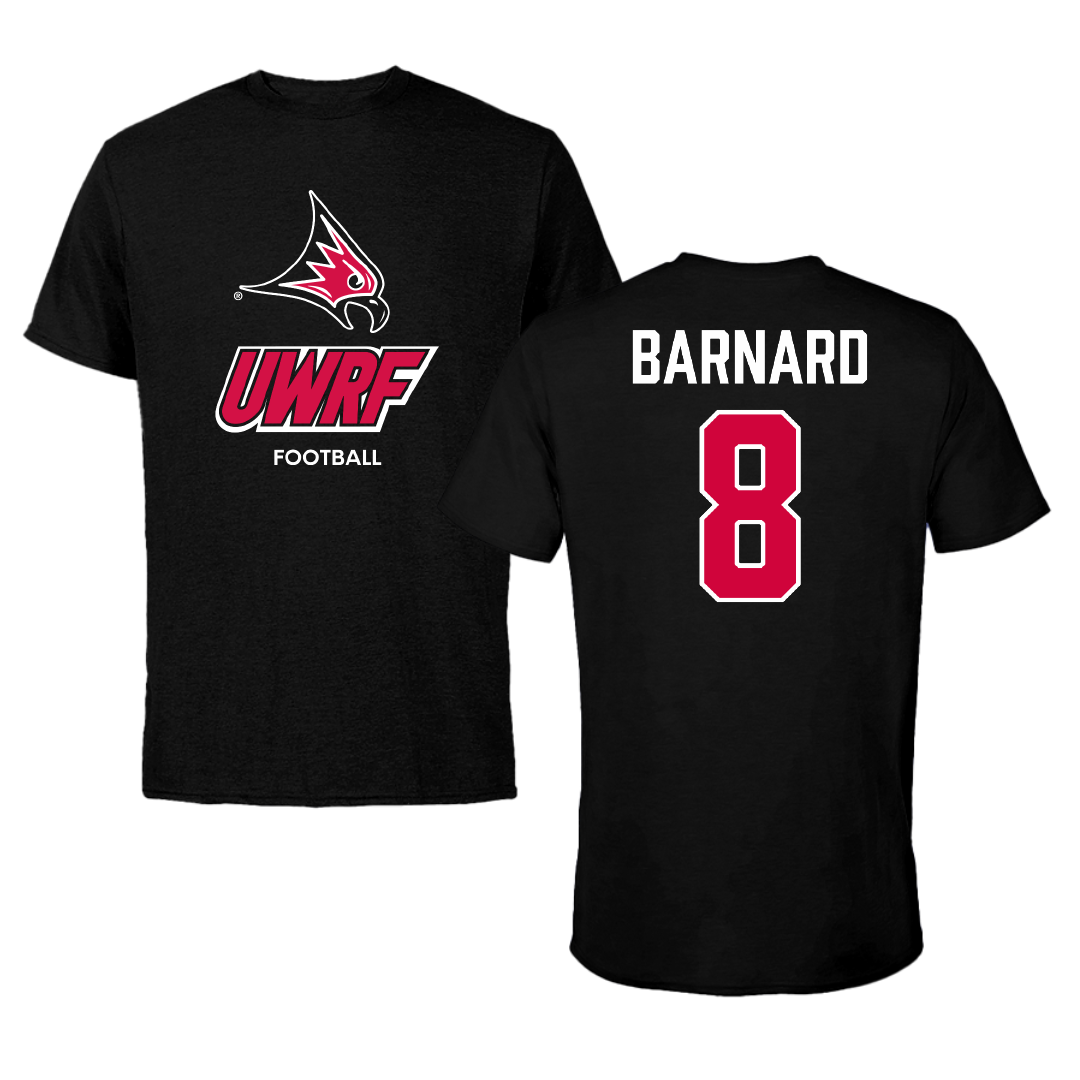 University of Wisconsin-River Falls Football Black Performance Tee - #8 Jake Barnard