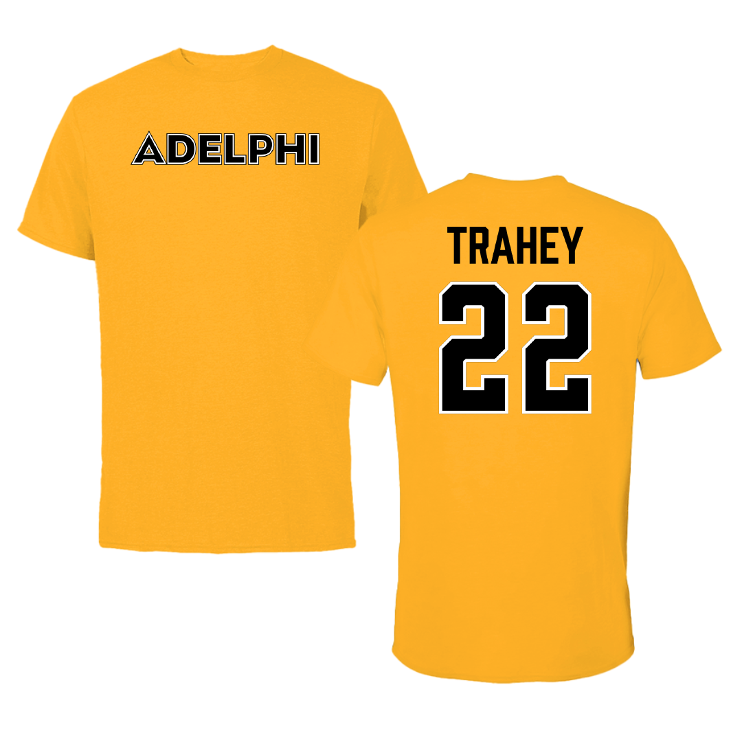 Adelphi University Soccer (W) Gold Performance Tee - #22 Dylann Trahey