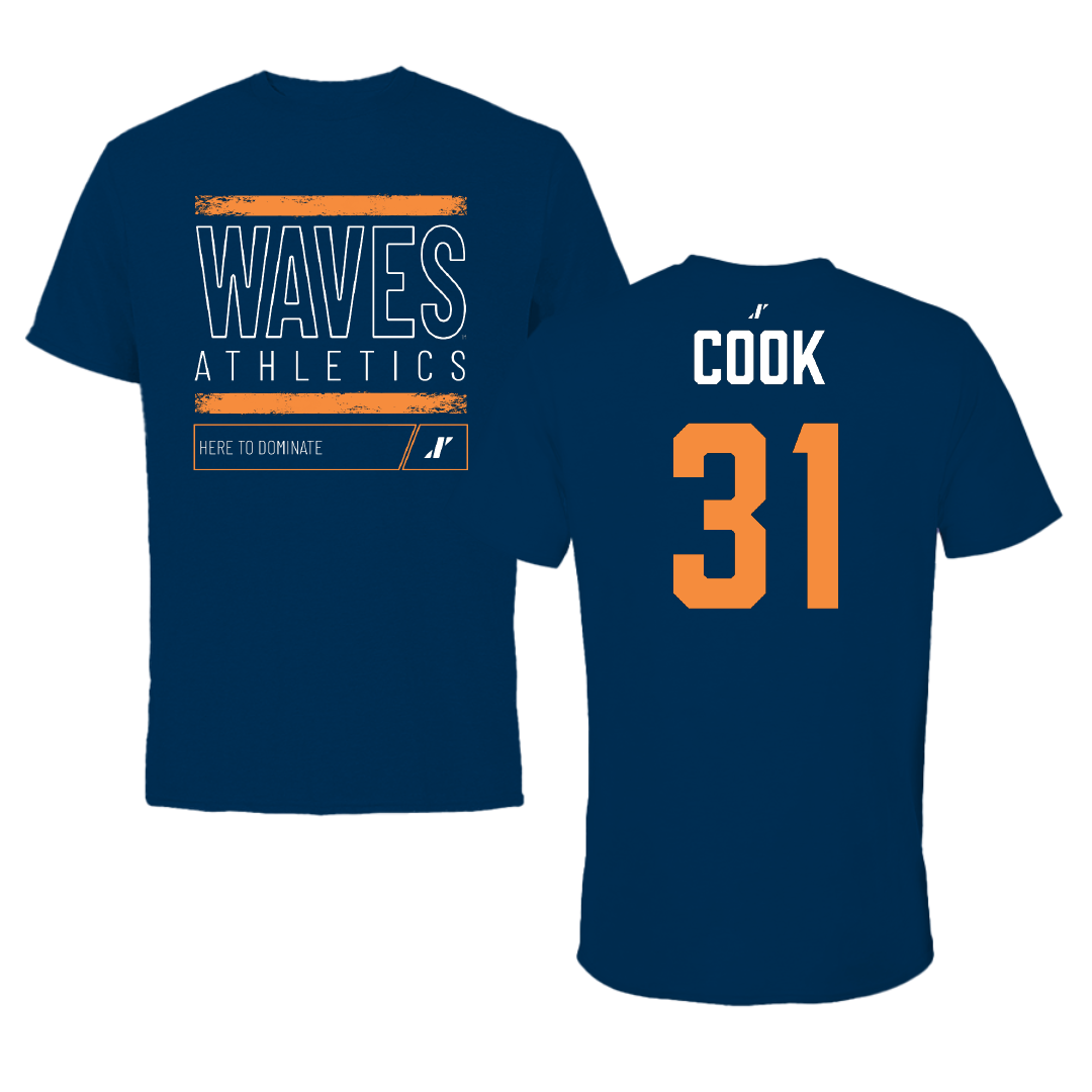Pepperdine University Baseball Navy Dominate Tee - #31 Danny Cook