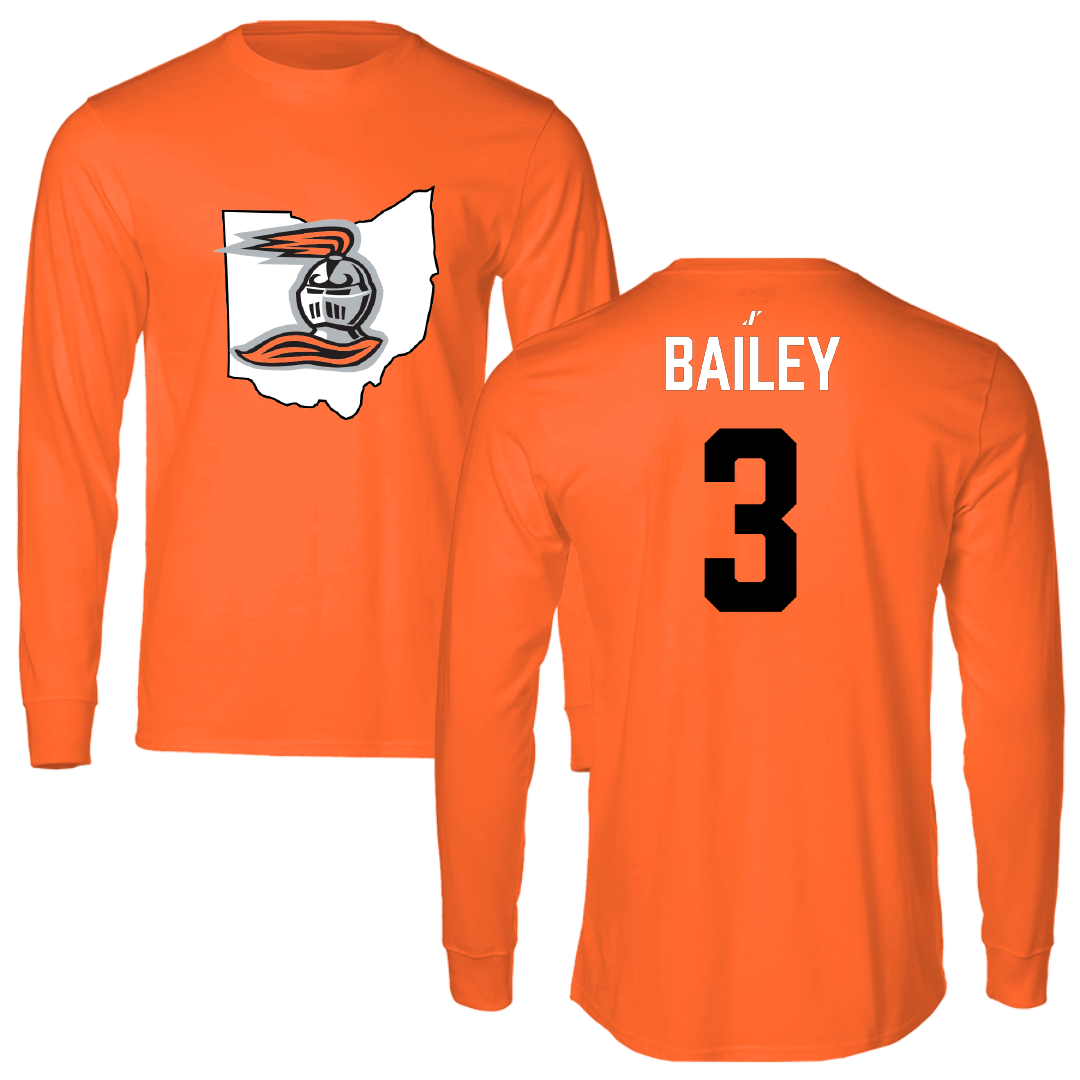 Heidelberg University Football Orange State Long Sleeve - #3 Jordan Bailey