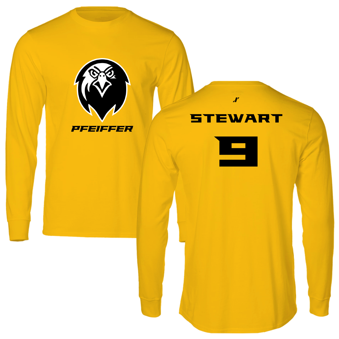Pfeiffer University Softball Gold Performance Long Sleeve - #9 Landry Stewart