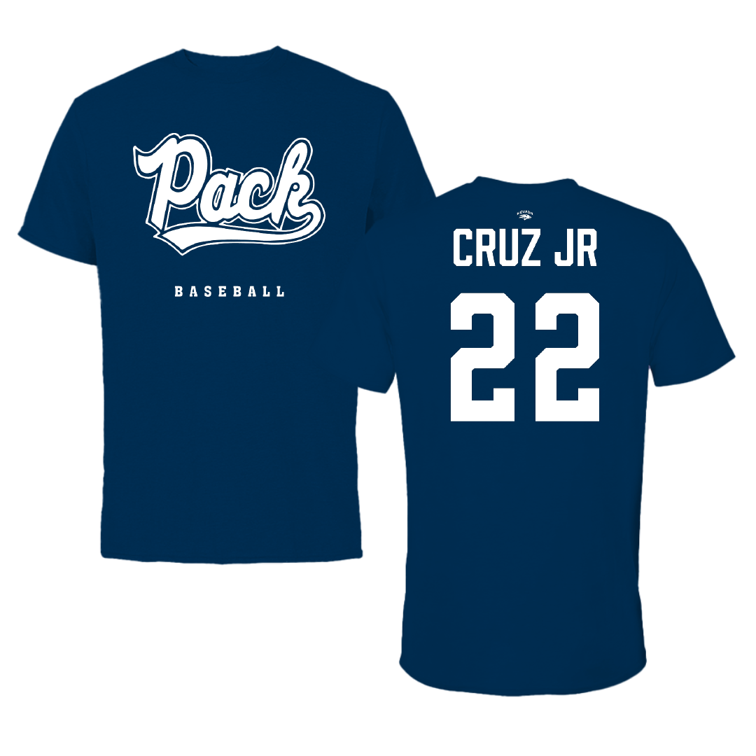 University of Nevada Baseball Navy Tee - #22 Mikey Cruz Jr
