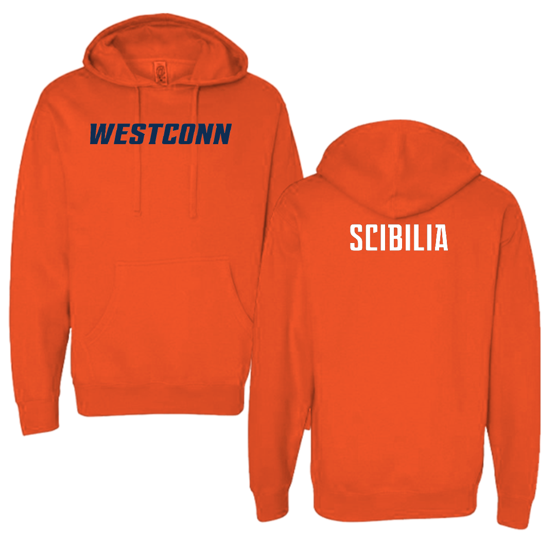 Western Connecticut State University Softball Orange Hoodie - Giulia Scibilia