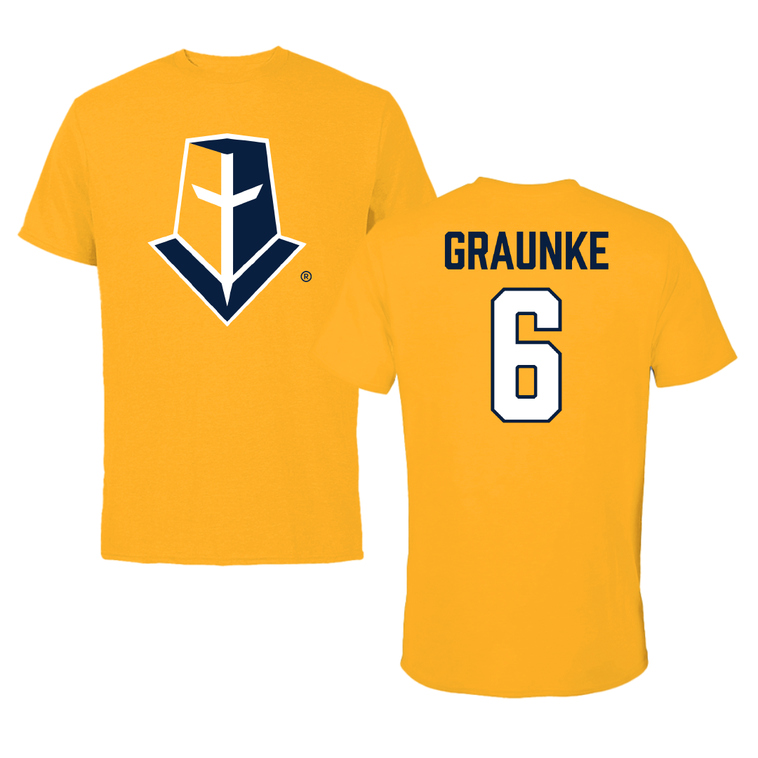Mount Marty University Softball Gold Performance Tee - #6 Makayla Graunke