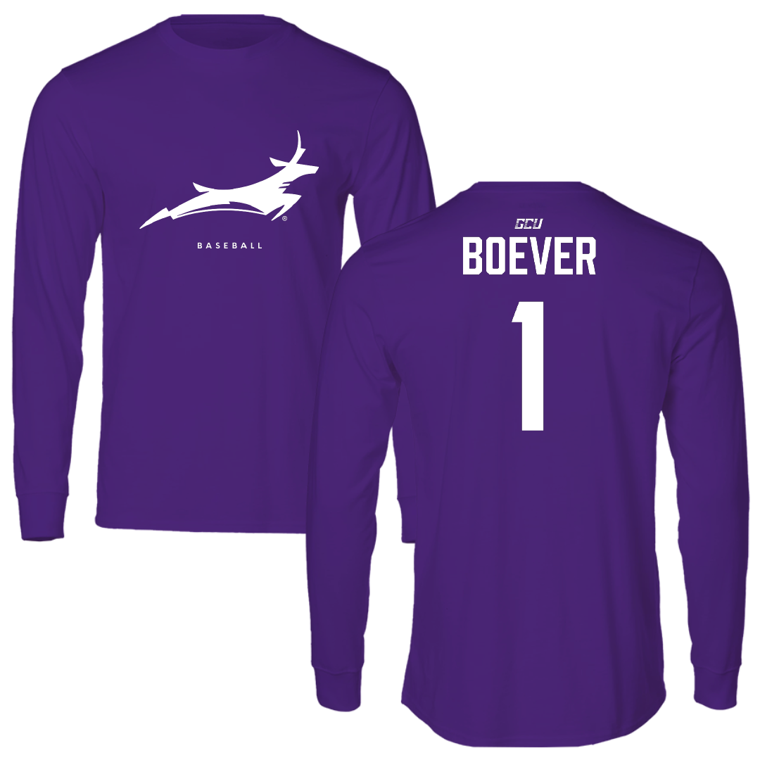Grand Canyon University Baseball Purple Long Sleeve - #1 Cael Boever