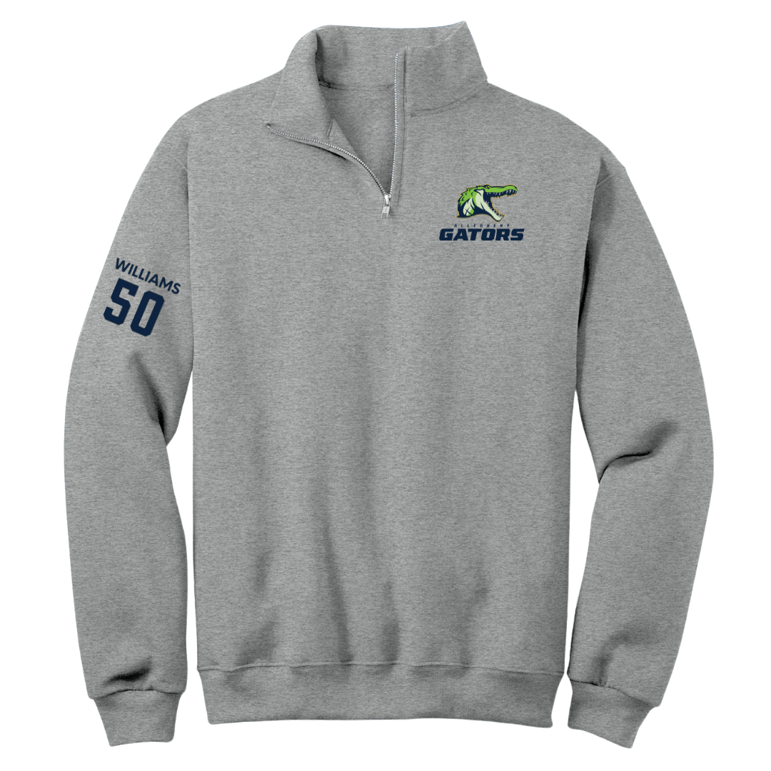 Allegheny College Baseball Sport Gray Quarter-Zip - #50 Caden Williams