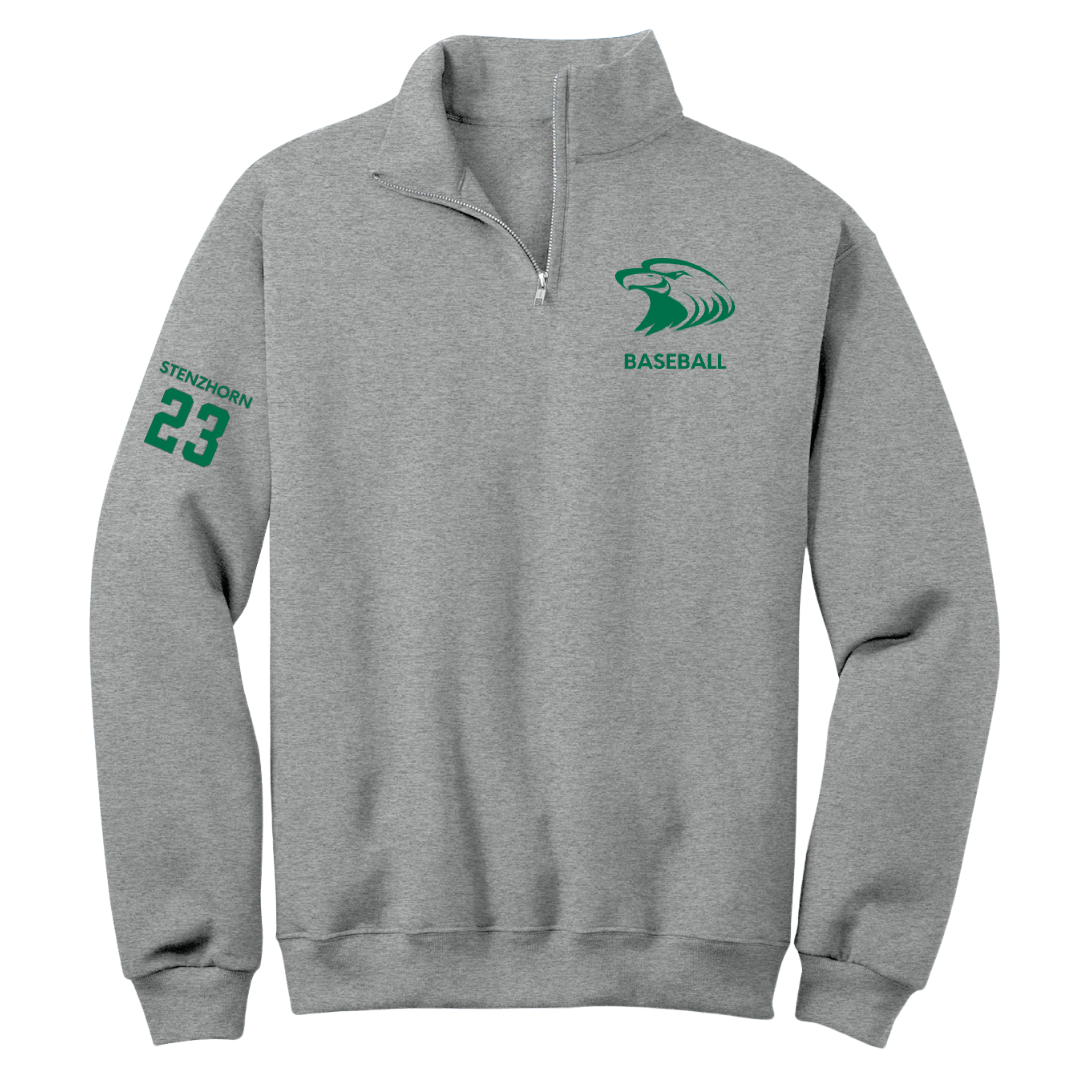 Central Methodist University Baseball Sport Gray Quarter-Zip - #23 Steven Stenzhorn
