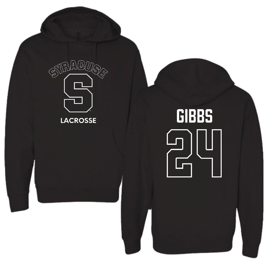 Syracuse University Lacrosse (M) Black Hoodie - #24 Gavin Gibbs
