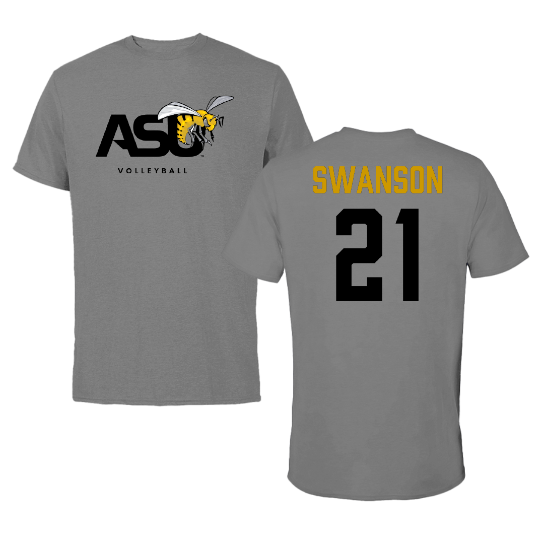 Alabama State University Volleyball (W) Dark Gray Tee - #21 Breanna Swanson