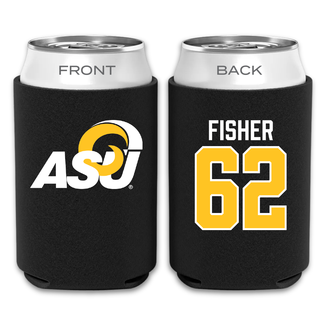 Angelo State University Football Black Can Cooler - #62 Connor Fisher