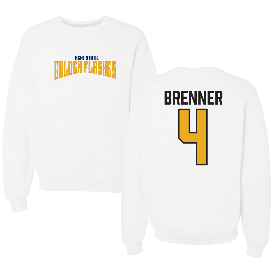 Kent State University Volleyball White Classic Crewneck - #4 Hailey Brenner