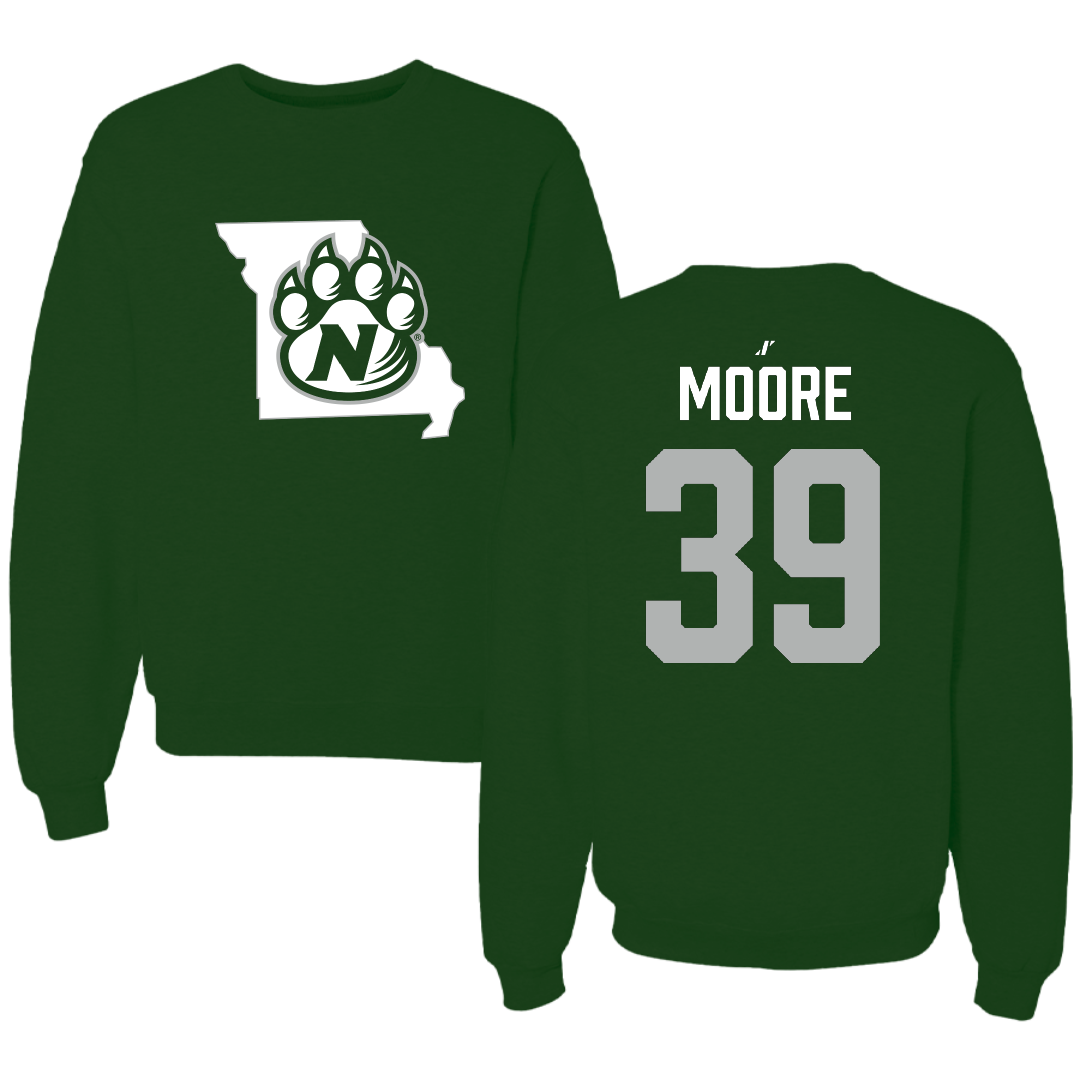Northwest Missouri State University Softball Forest Green State Crewneck - #39 Rien Moore