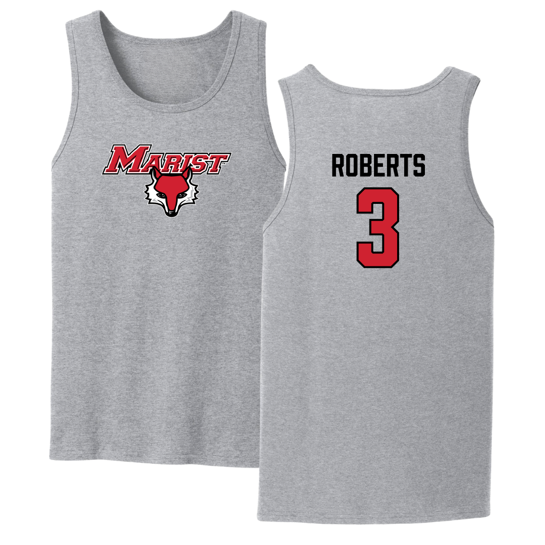 Marist University Basketball Sport Gray Tank Top - #3 Travis Roberts