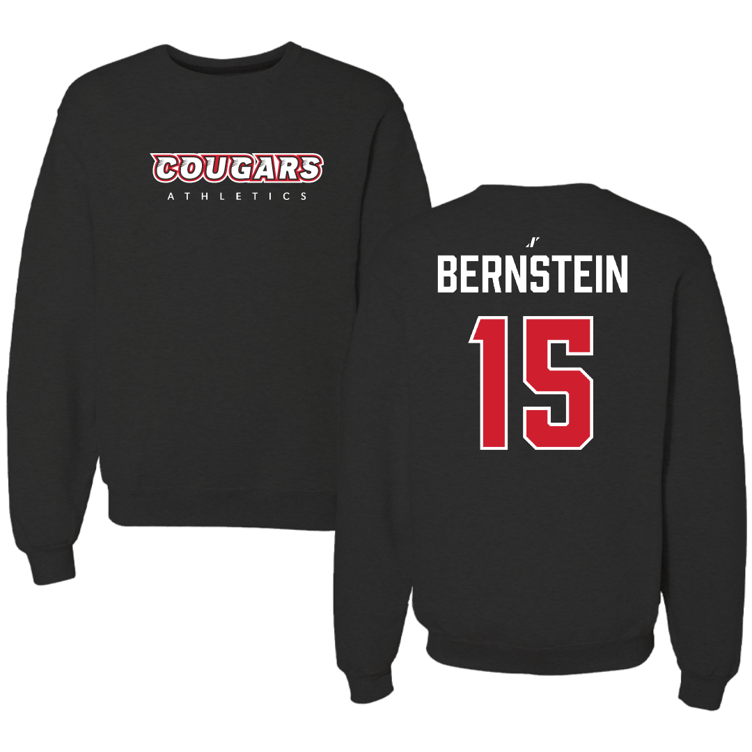 Southern Illinois University Edwardsville Volleyball Black Crewneck - #15 Paige Bernstein