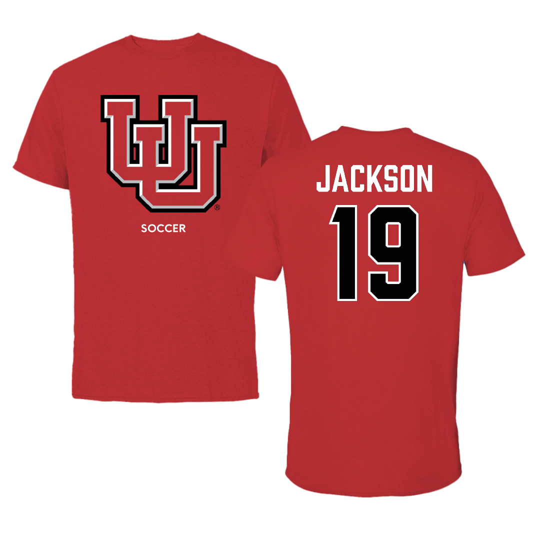 University of Utah Soccer (W) Red Tee - #19 Baylie Jackson