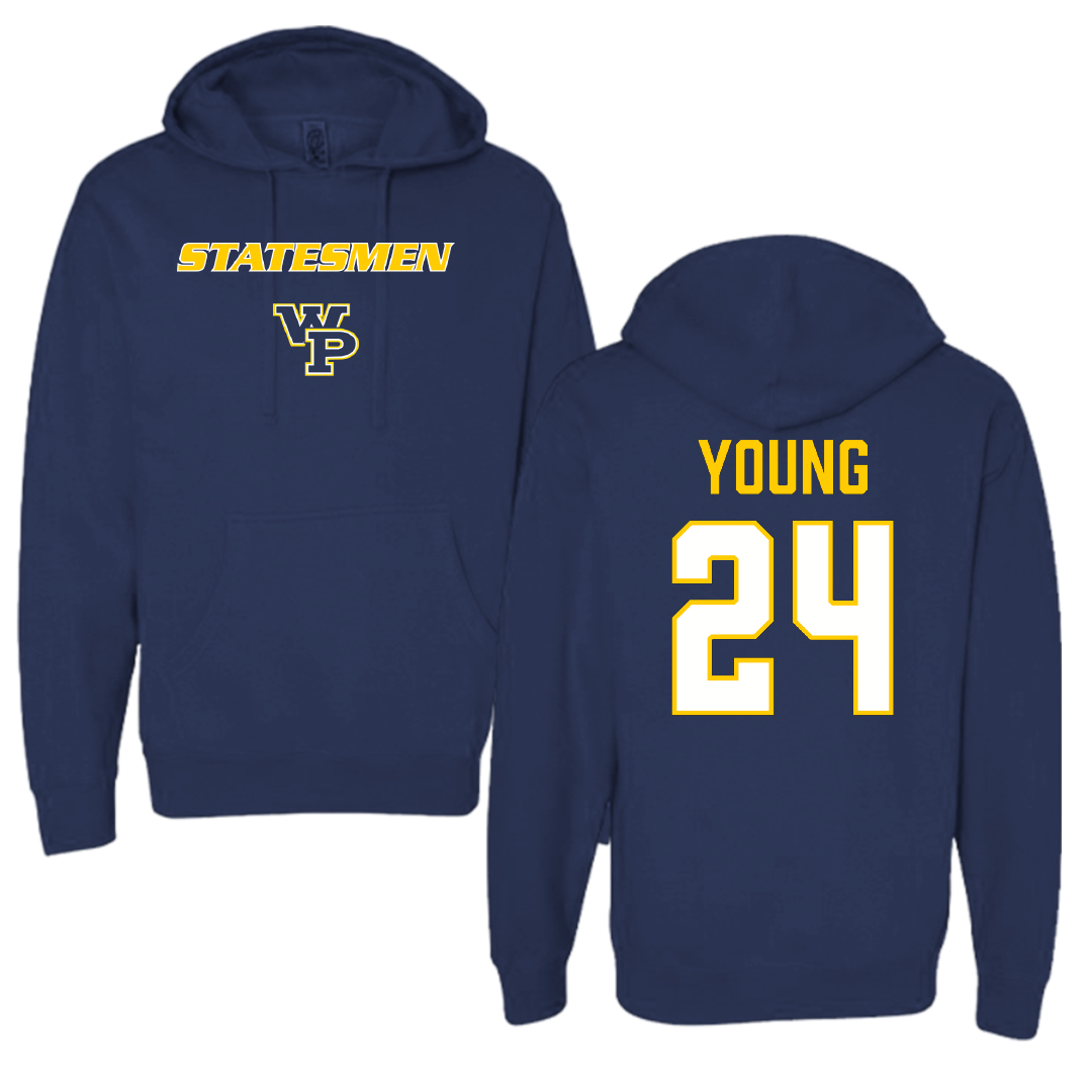 William Penn University Baseball Navy Hoodie - #24 Keoni Young
