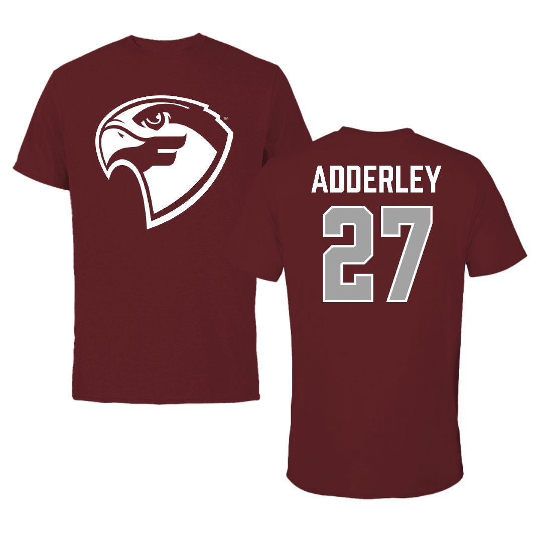 Fairmont State University Football Maroon Tee - #27 Spencer Adderley